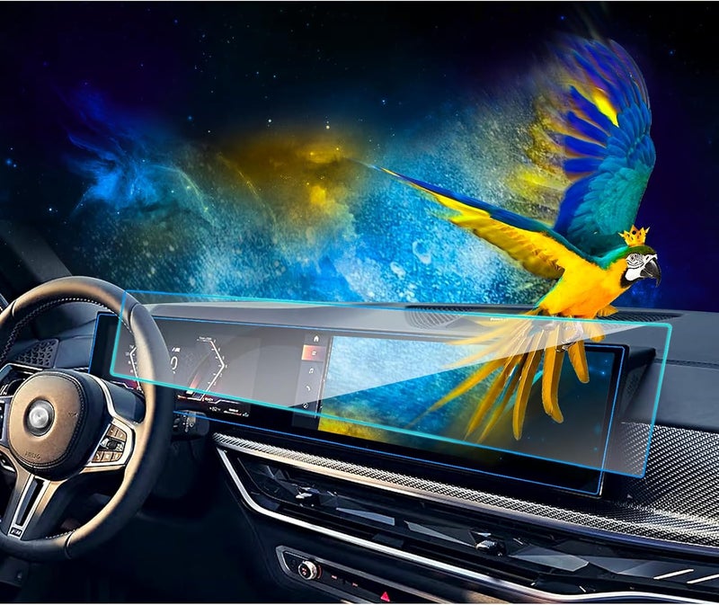 EUEKY Tempered Glass Screen Protector for BMW X5, X6, X7, i4, i7, 3 Series, 4 Series, 7 Series with iDrive 8 - Image 1