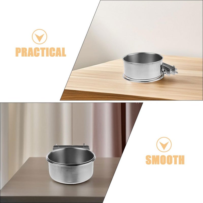 Hanging Dog Bowls Set Wall Mounted Elevated Pet Feeder Space Saving Indoor Use 14cm - Image 4