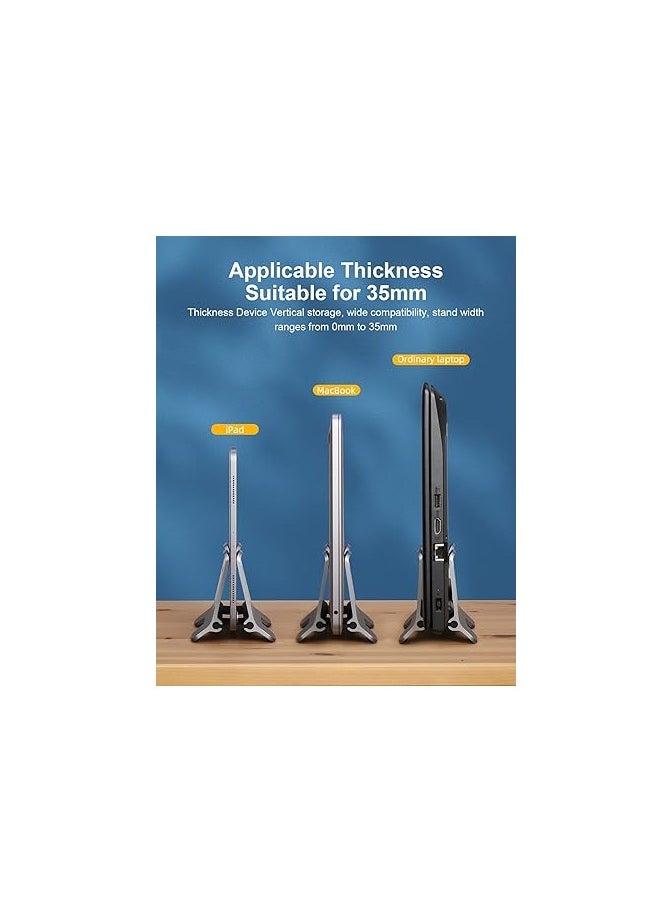 Hagibis - Vertical Laptop Stand Desktop for Desk Gravity Locking Holder Dock Save - Image 1