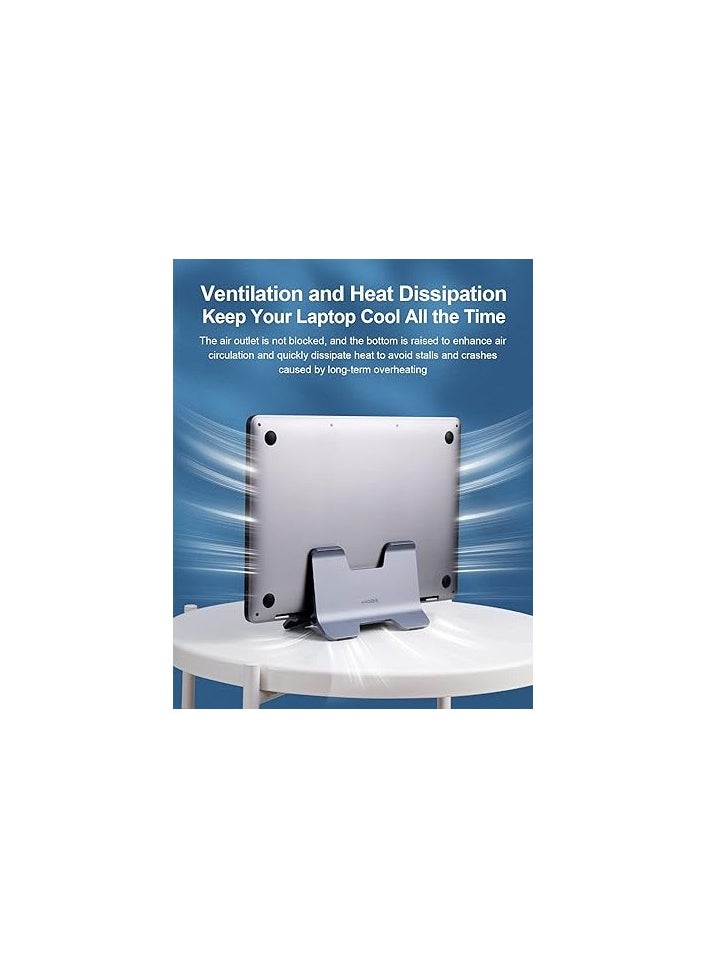 Hagibis - Vertical Laptop Stand Desktop for Desk Gravity Locking Holder Dock Save - Image 1