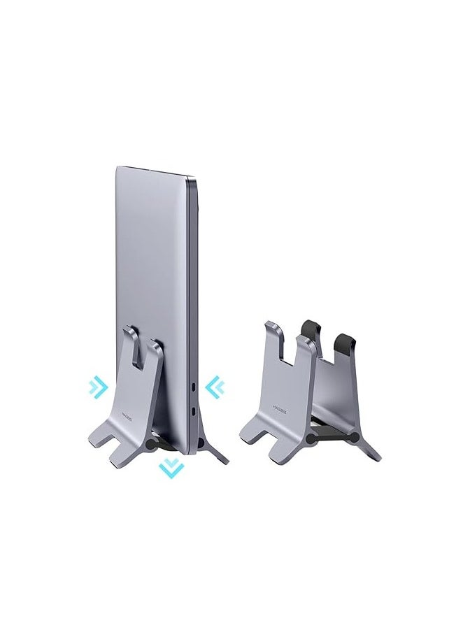 Hagibis - Vertical Laptop Stand Desktop for Desk Gravity Locking Holder Dock Save - Image 1