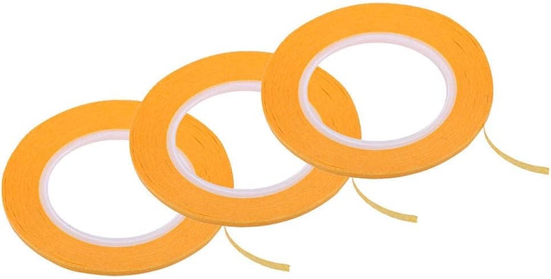 klarako3 Pieces 2mm Masking Tape, Easy Removal Edge Finishing Decorative Mask Tapes - Image 2