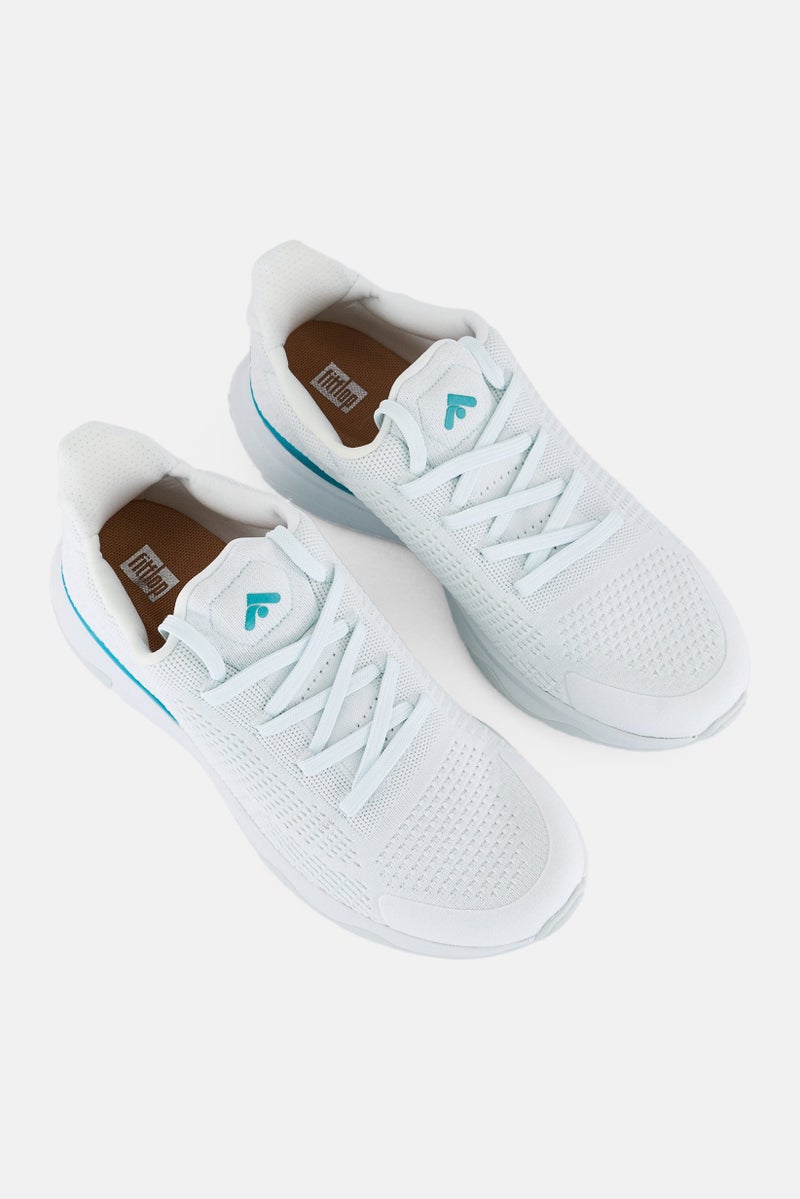 FitFlop Women Vitamin FFX Color-Pop Knitted Lace Up Shoes, Light Turquoise  - Image 2