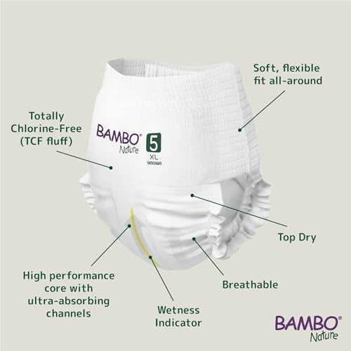 Bambo Nature Premium Baby Pants Diapers for Kids XL Size (11-17 Kgs), Super Absorbent, Breathable, Extra Soft, Dermatologically Tested, Hypoallergenic Toddler Nappies With Wetness Indicator, 19 Count - Image 3