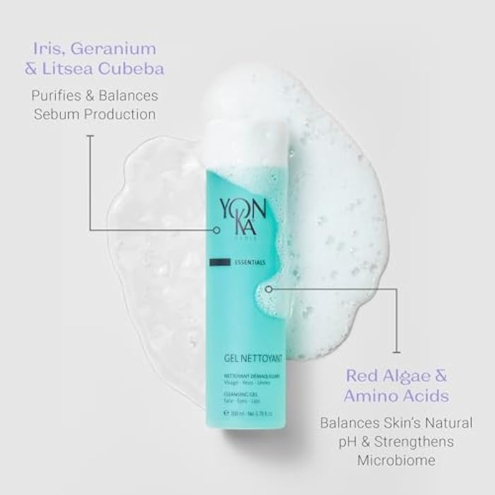 Yonka Gel Cleanser | Gentle Foaming Face Wash & Makeup Remover | Cleanses Pores and Balances Skins pH with Red Algae & Amino Acids | For Acne Prone & Oily Skin | Paraben-Free - Image 3