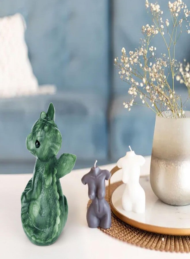 gemshan Jade Dragon Statue Gift - Hand Carved Stone Figurines Decorative Ornaments for Garden Living Room, Bedroom, Office Desktop - Image 3