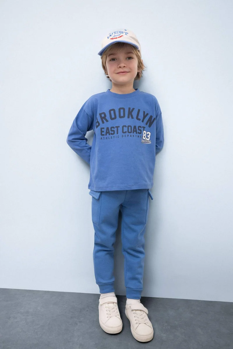ديفاكتو Baby Boy Crew Neck Printed T-shirt