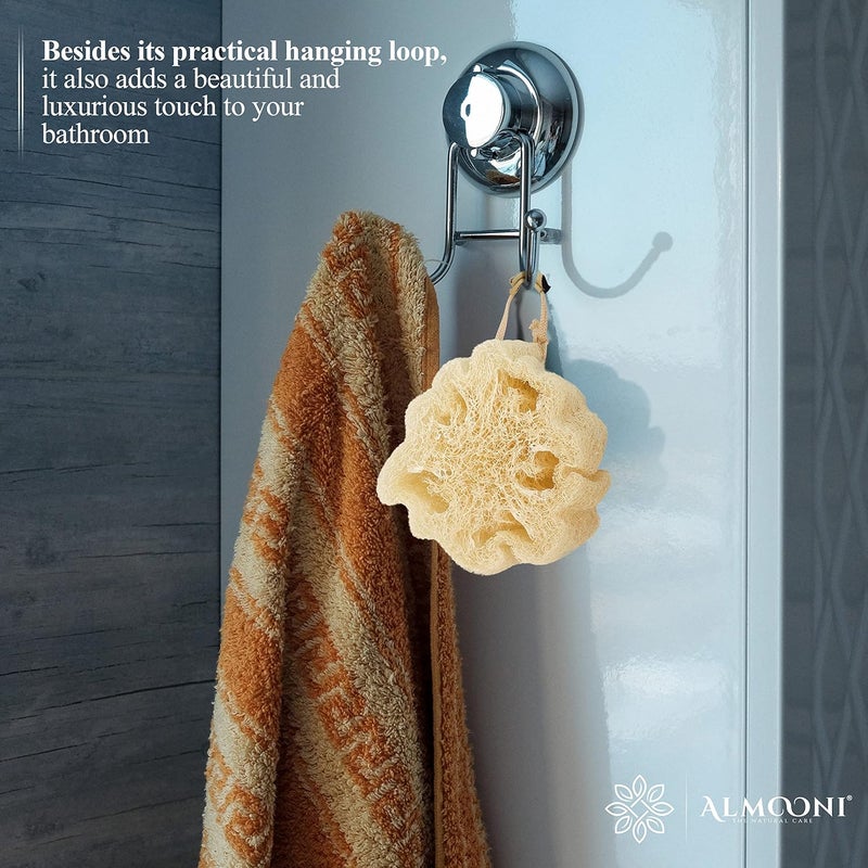 ALMOONI Mini Natural Loofah Sponge - Real Egyptian Shower Exfoliating Loofah - Small Loofah Scrubber for The Perfect Grip - 3 Count(1 Pack) - Image 5