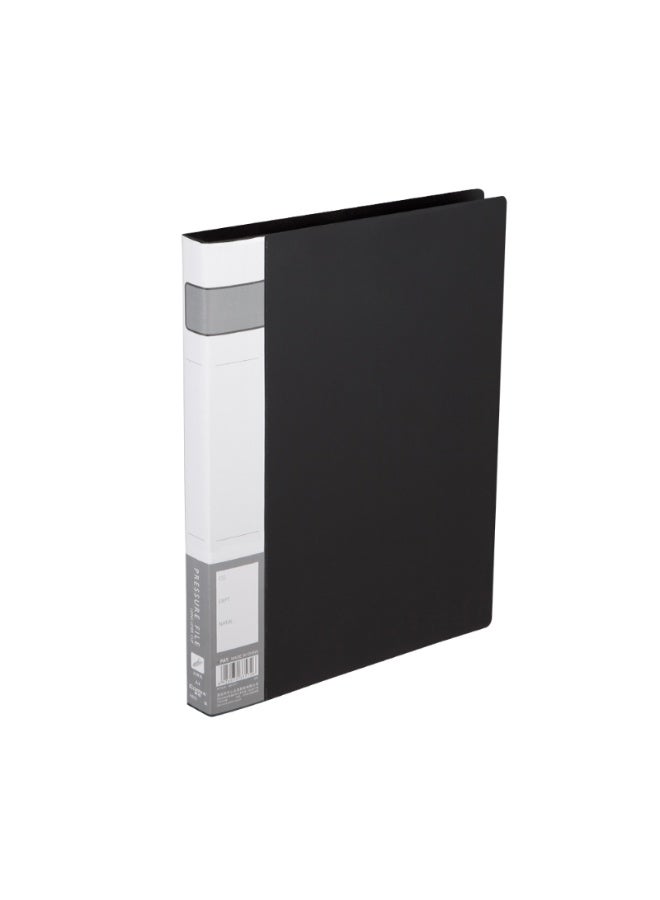 A4 BlACK Twin Clip Clipboard Folder with Dual Metal Clips, Portable Document Organizer for School and Office, Pack of 2