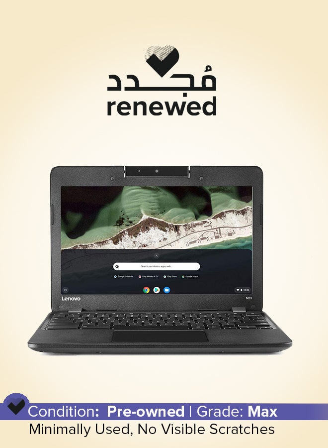 Lenovo Renewed - Chromebook N23 Laptop With 11.6-Inch Display,Intel Celeron Processor/3rd Gen/4GB RAM/16GB eMMC/Integrated Graphics Black - Image 1