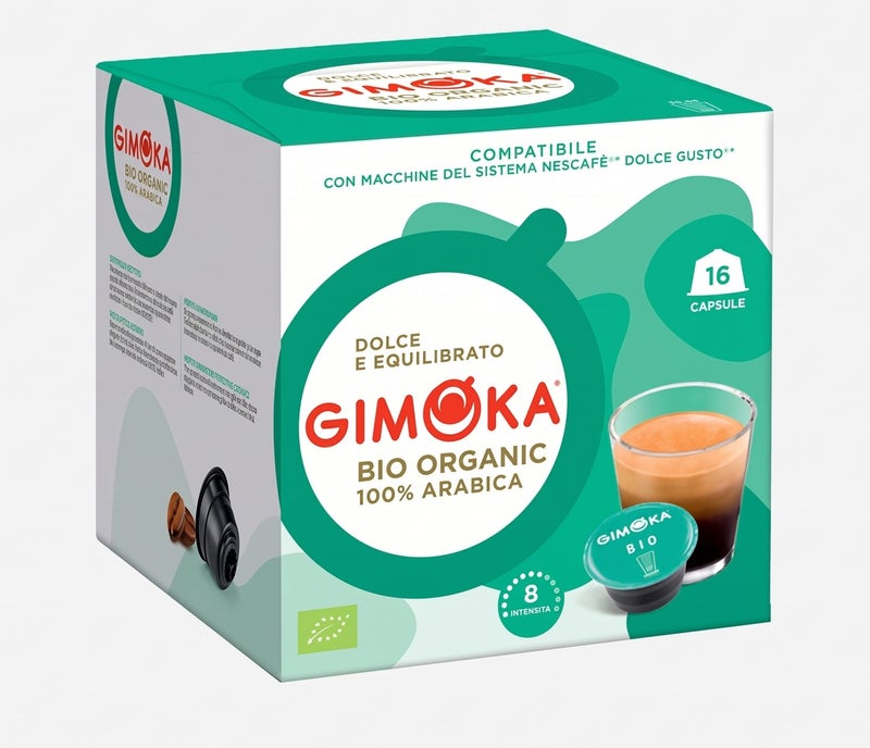 GIMOKA Dolce Gusto Espresso Bio Organic 16 Coffee Capsules 112g - Image 1