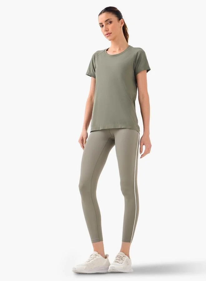 ADOT by Splash Seamless T-Shirt with Raglan Sleeves