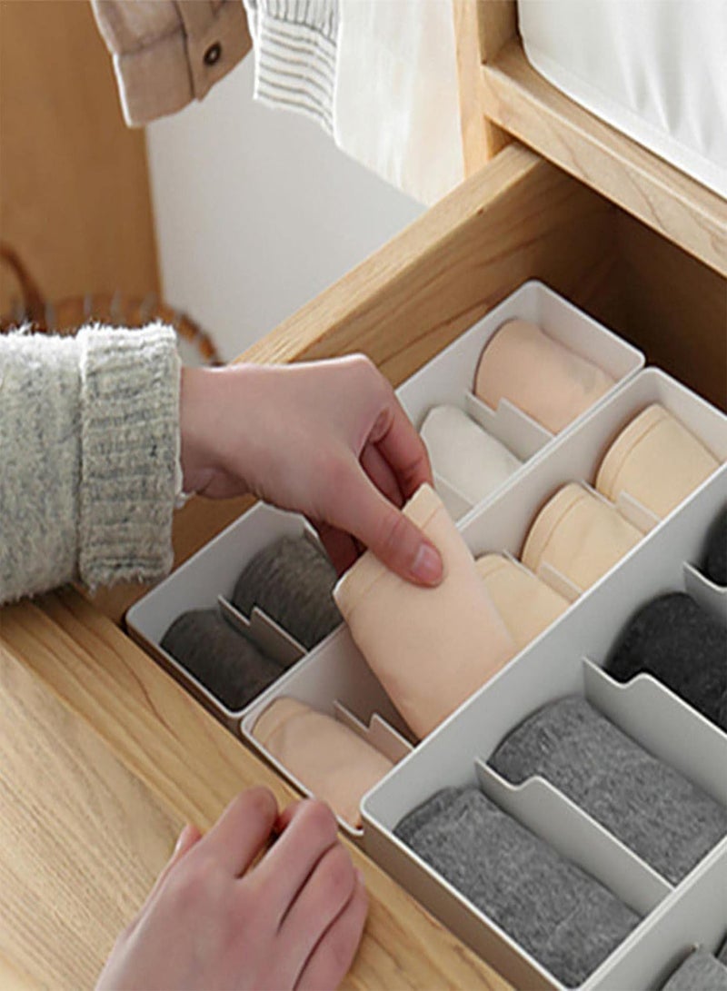 GGOOT Underwear Storage Organizer, 4 or 5 Compartments Drawer Organizer for Underwear, Durable Reliable Storage Boxes for Storing Socks, Underwear, Ties, Undergarment - Image 3