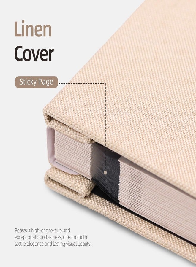 Vienrose Large Photo Album Self Adhesive for 4x6 5x7 8x10 Pictures Scrapbook Album DIY Scrap Book 40 Sticky Pages with A Metallic Pen Beige - Image 5