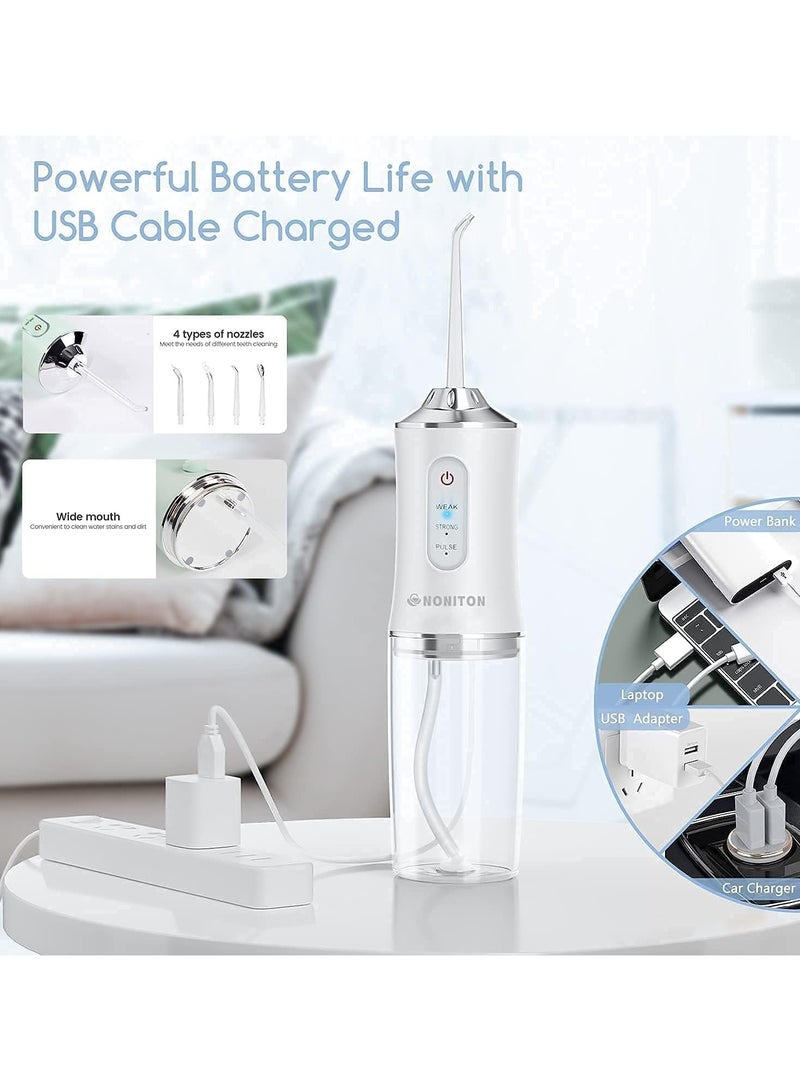 ORiTi جهاز تنظيف الأسنان بالمياه الكهربائية لتنظيف الفم باللون الأبيض - Image 4