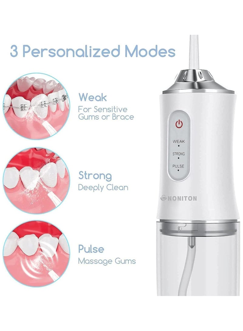 ORiTi جهاز تنظيف الأسنان بالمياه الكهربائية لتنظيف الفم باللون الأبيض - Image 3