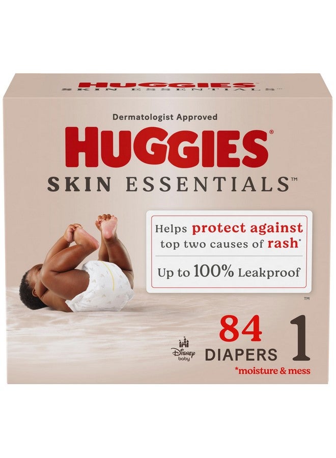 Huggies Huggies Size 1 Diapers, Skin Essentials Baby Diapers, Size 1 (8-14 lbs), 84 Count  - Image 1