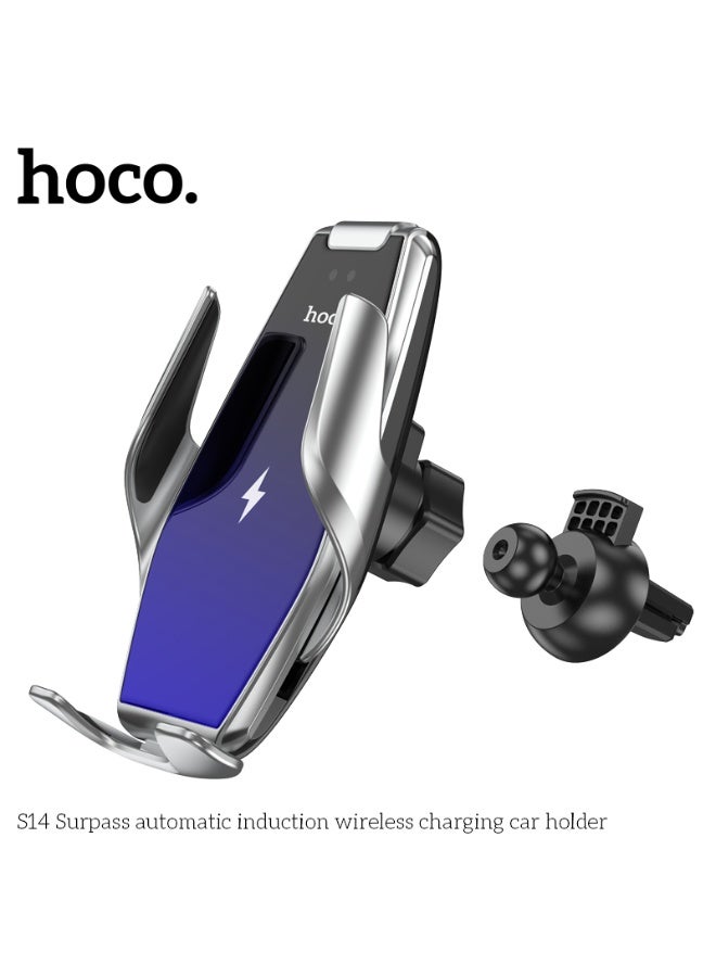 hoco. "S14 Surpass automatic  induction wireless charging car holder"  - Image 2