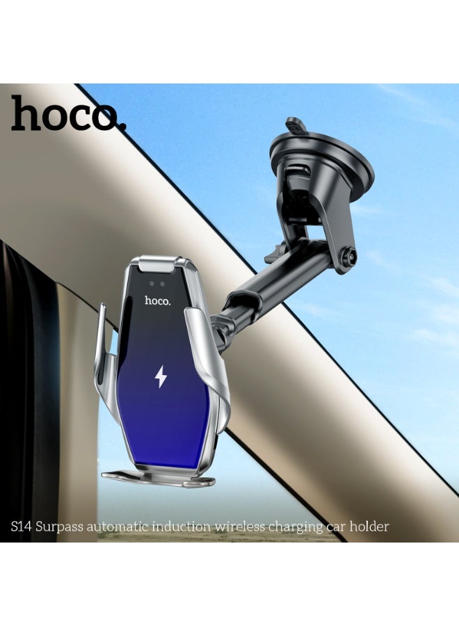 hoco. "S14 Surpass automatic  induction wireless charging car holder"  - Image 5