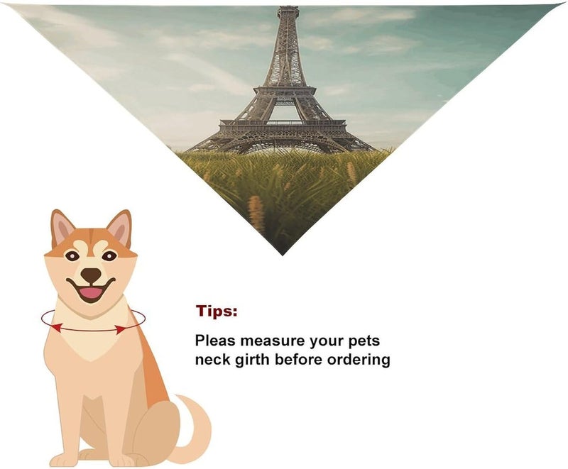 There is Grass Below Pet Scarf Adjustable Pet Accessories Triangular Scarf Washable Floral Print Puppy Bib Bandana Stylish Comfortable Cat Scarves for Holiday Scarfs - Image 5