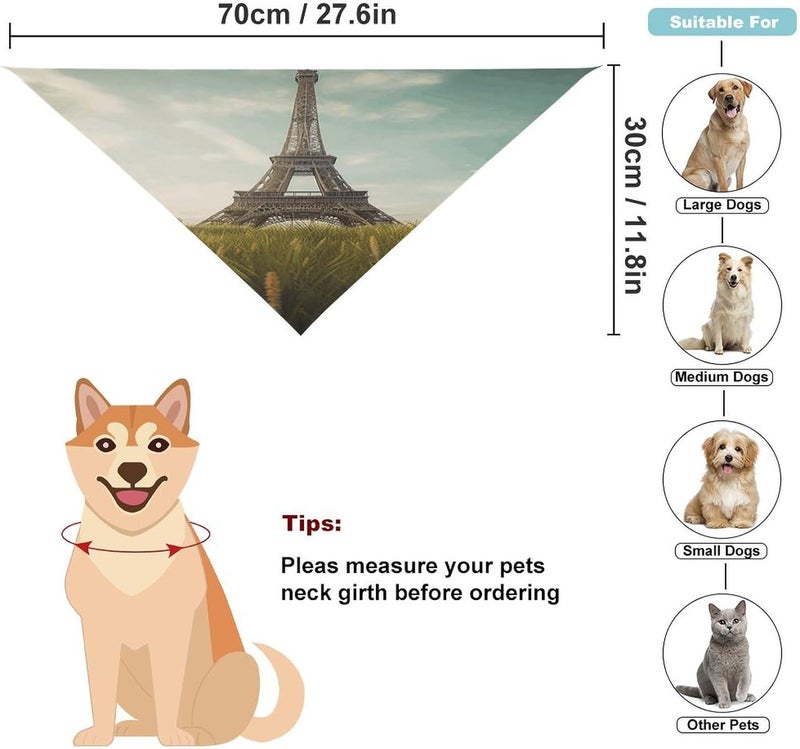 There is Grass Below Pet Scarf Adjustable Pet Accessories Triangular Scarf Washable Floral Print Puppy Bib Bandana Stylish Comfortable Cat Scarves for Holiday Scarfs - Image 2