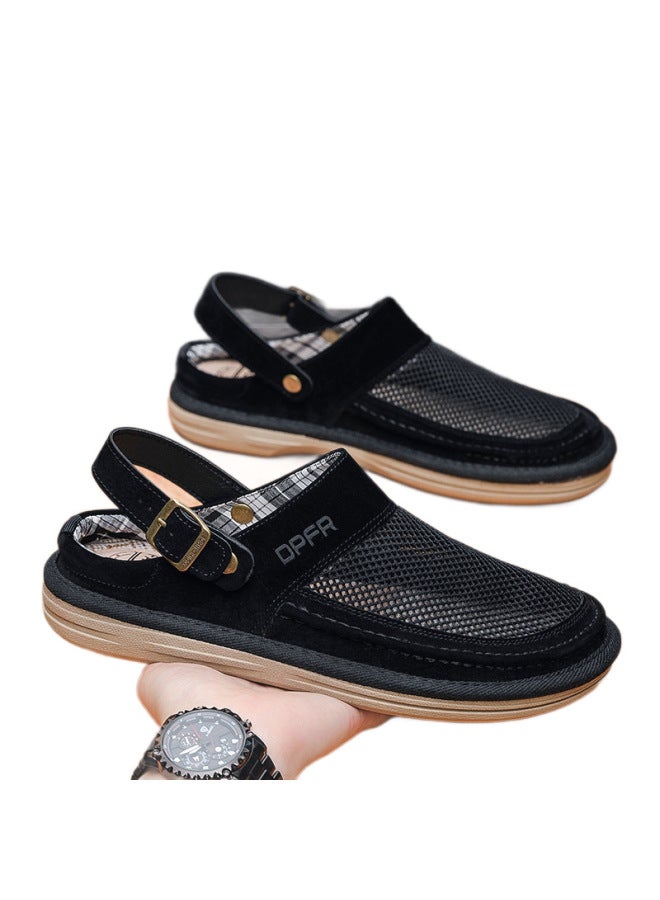 Men's Breathable Mesh Casual Sandals with Soft Sole & Adjustable Buckle for Walking, Travel & Everyday Wear - Image 4