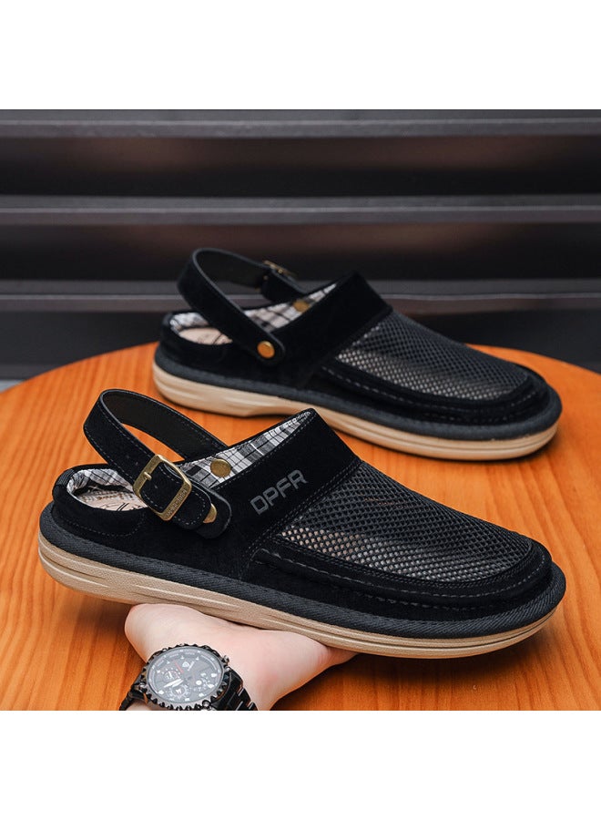 Men's Breathable Mesh Casual Sandals with Soft Sole & Adjustable Buckle for Walking, Travel & Everyday Wear - Image 5