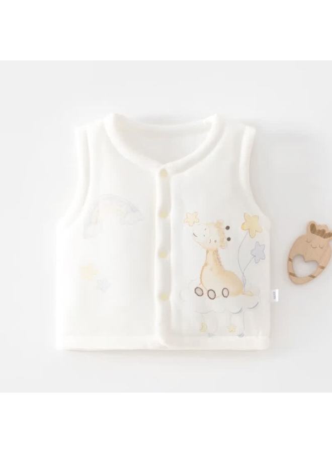 9i9 Kids Vest Class A Baby Spring And Autumn Jacket Outdoor Wear 120g Warm Quilted Boys And Girls Baby Sleeveless Deer Pattern Size 90 - Image 3