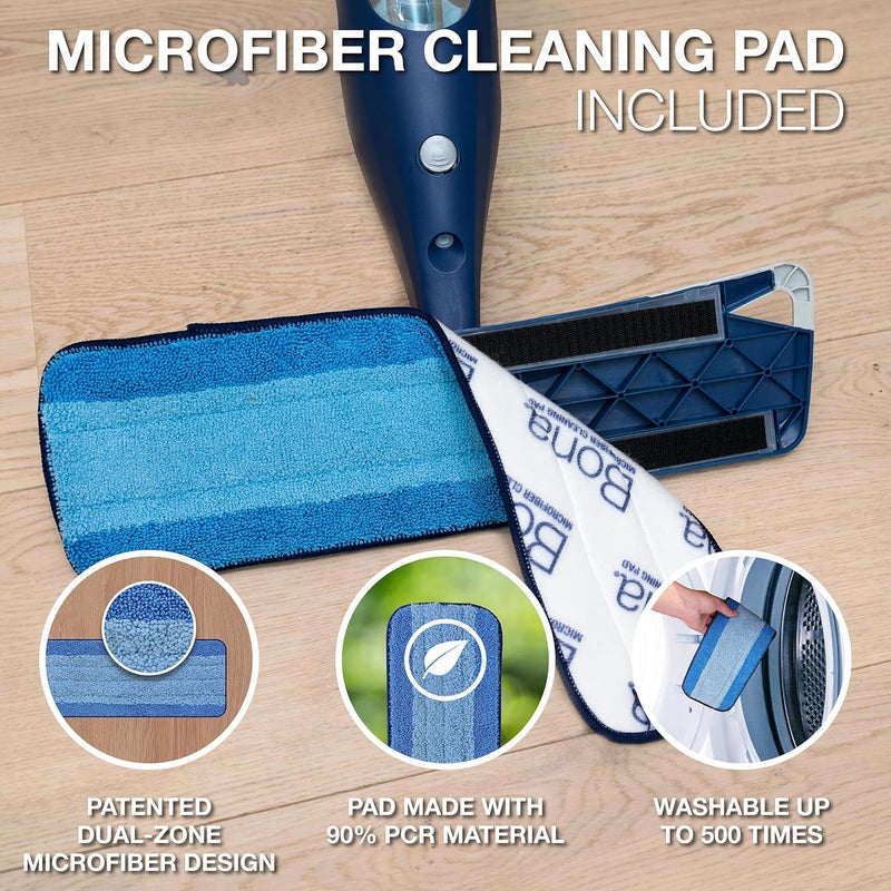 BONA Microfiber Pad 3-Pack includes Dusting, Cleaning, and Deep Cleaning Pad, for Hardwood and Multi-Surface Floors, fits Family of Mops - Image 3