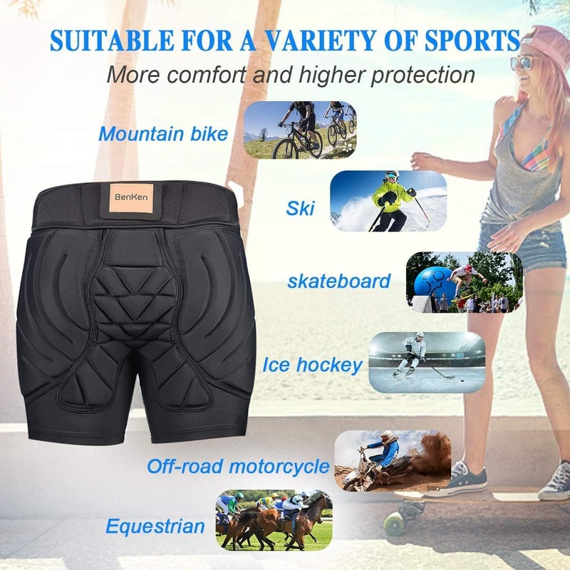BenKen Butt Pads Snowboarding Impact Shorts Hip Protector for Men Women Protective Tailbone Padded Short Pants Skating Ski - Image 4
