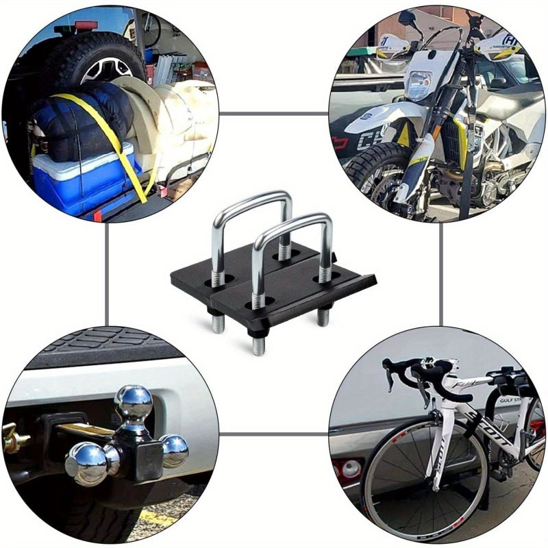 Stainless Steel Hitch Stabilizer Clamp 2 Sets Tows Trucks SUVs RVs - Image 2