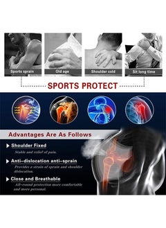 Ocean Shoulder Support Brace with Pressure Pad for Men and Women, Adjustable Shoulder Brace for Torn Rotator Cuff, Tendonitis, Dislocation, AC Joint, Bursitis, Fits Right or Left Shoulder  - Image 4