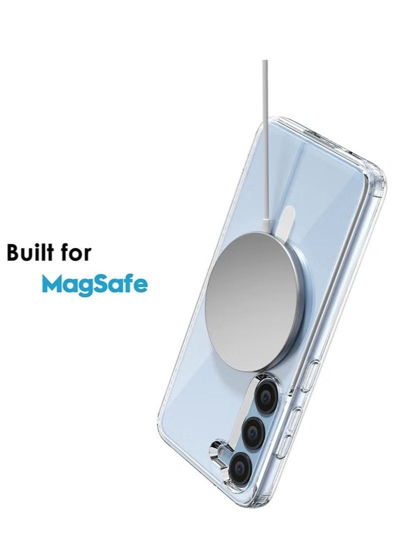 LEDIN Magnetic Clear Case for Samsung Galaxy S23 Compatible with MagSafe, Military-Grade Protection, Phone Bumper - Image 3