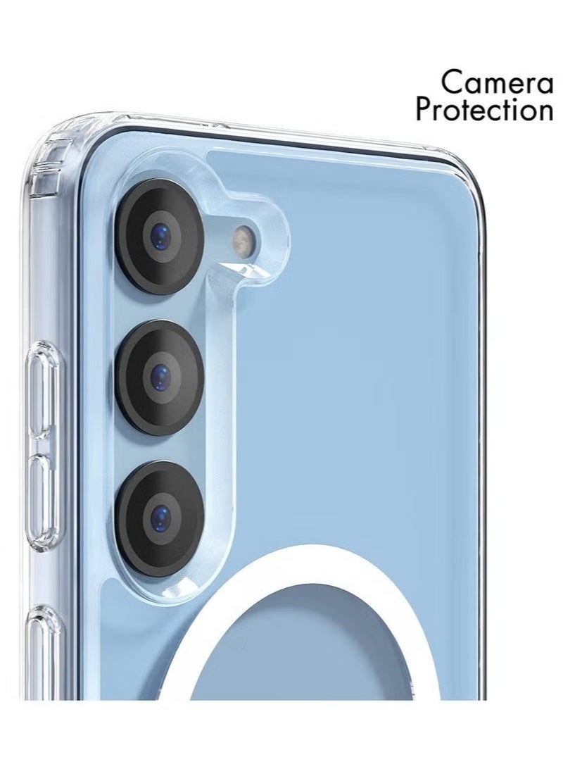 LEDIN Magnetic Clear Case for Samsung Galaxy S23 Compatible with MagSafe, Military-Grade Protection, Phone Bumper - Image 4