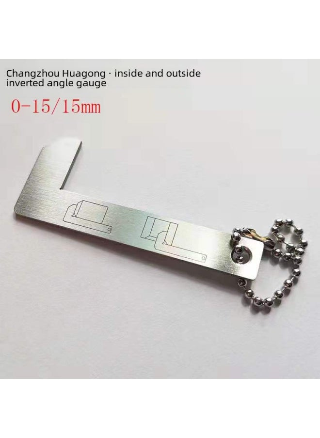 Generic - Stainless Steel Chamfering Inner And Outer Chamfering Right Angle Chamfering Caliper Chamfering Gauge-Model:Front Toughness Gauge - Image 1