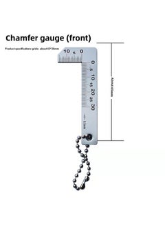 Stainless Steel Chamfering Inner And Outer Chamfering Right Angle Chamfering Caliper Chamfering Gauge-Model:Front Toughness Gauge