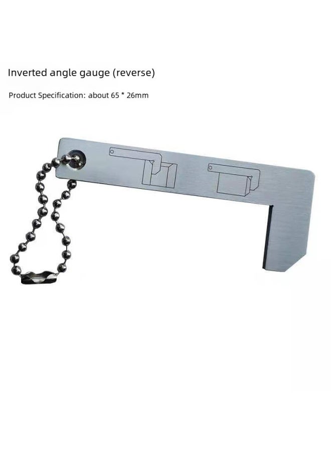 Generic - Stainless Steel Chamfering Inner And Outer Chamfering Right Angle Chamfering Caliper Chamfering Gauge-Model:Front Toughness Gauge - Image 1