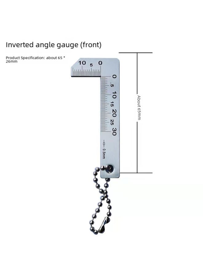 Generic - Stainless Steel Chamfering Inner And Outer Chamfering Right Angle Chamfering Caliper Chamfering Gauge-Model:Front Toughness Gauge - Image 1