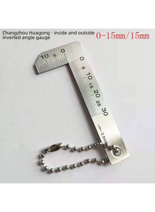 Generic - Stainless Steel Chamfering Inner And Outer Chamfering Right Angle Chamfering Caliper Chamfering Gauge-Model:Front Toughness Gauge - Image 1