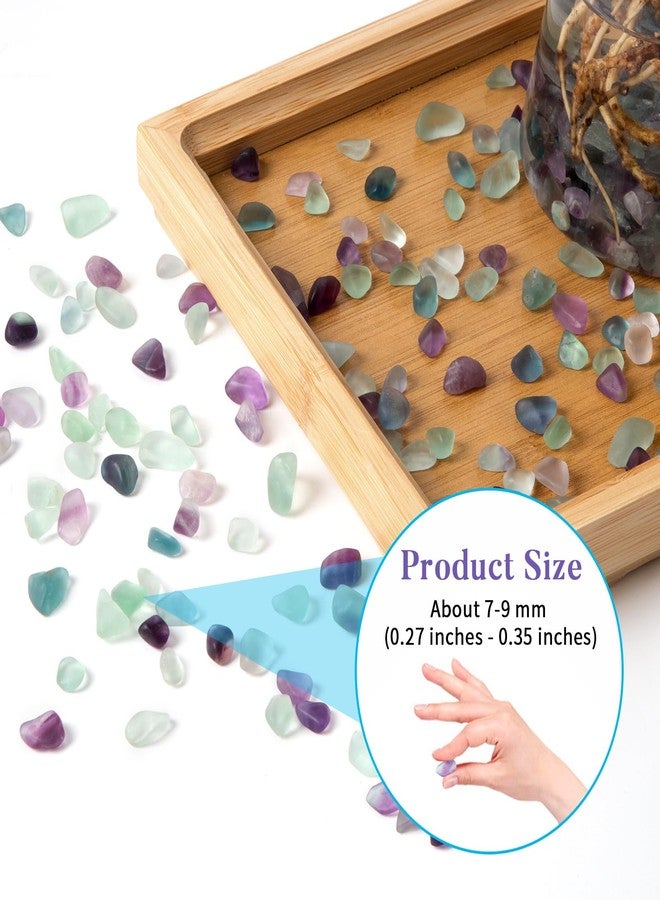QICQDRAM Polished Fluorite Gravel Rocks Bulk 0.9 Lb/405g Natural Tumbled Crystal Chips Decorative Pebbles for Home Decoration & Fish Turtle Tank, Vase Filler, Plants Decor - Image 3