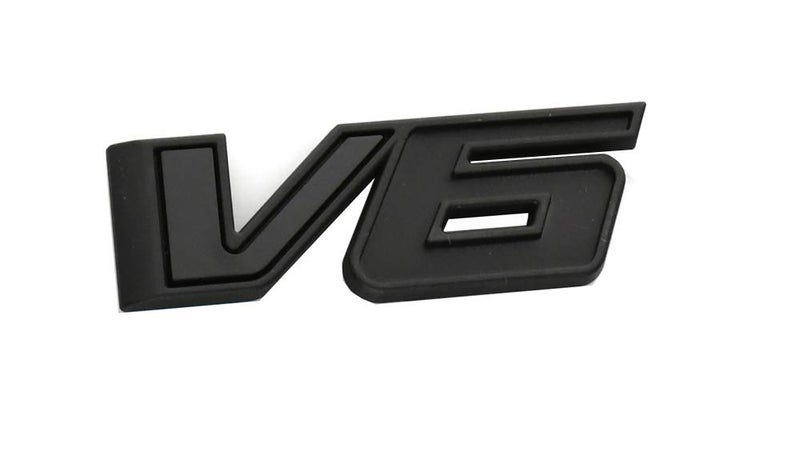 CDD 1pcs V6 Emblem 3D Badge Truck Nameplate Sticker Decal Replacement for 17-21 Canyon Colorado (Matte Black) - Image 2