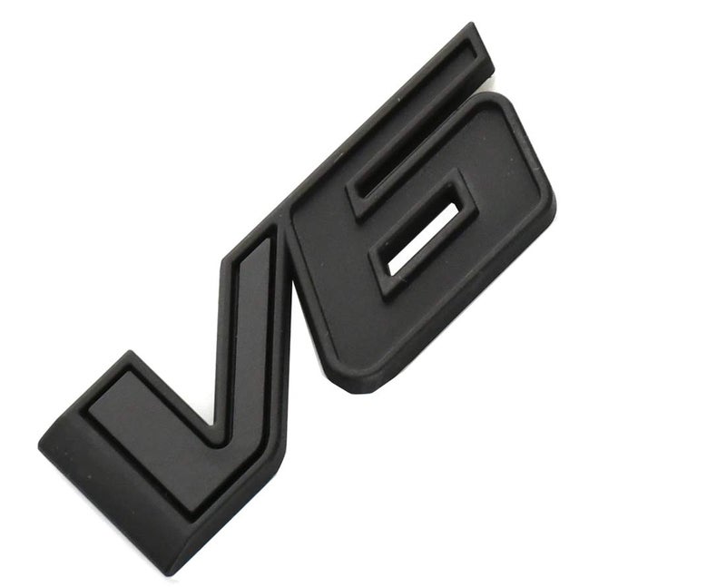 CDD 1pcs V6 Emblem 3D Badge Truck Nameplate Sticker Decal Replacement for 17-21 Canyon Colorado (Matte Black) - Image 3