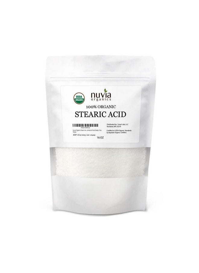 nuvia organics Stearic Acid Usda Certified Non Gmo Cosmetic & Food Grade; 16Oz  - Image 2
