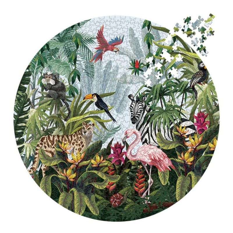 MaxRenard Game 1000 Pieces Jigsaw Puzzle Round Puzzle Toy Animal Party - Image 2