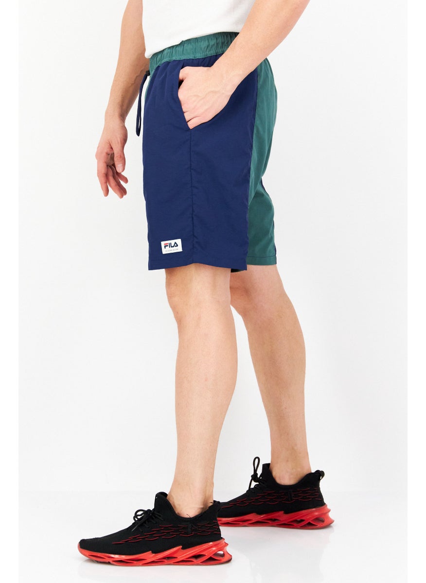 FILA Men Sportswear Fit Drawstring Two Tone Outdoor Short, Green  - Image 3