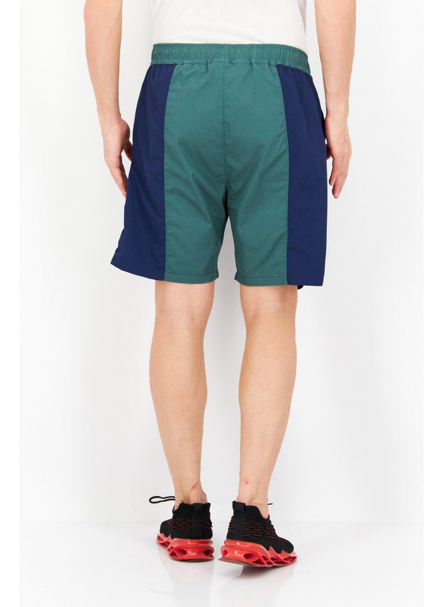 FILA Men Sportswear Fit Drawstring Two Tone Outdoor Short, Green  - Image 4