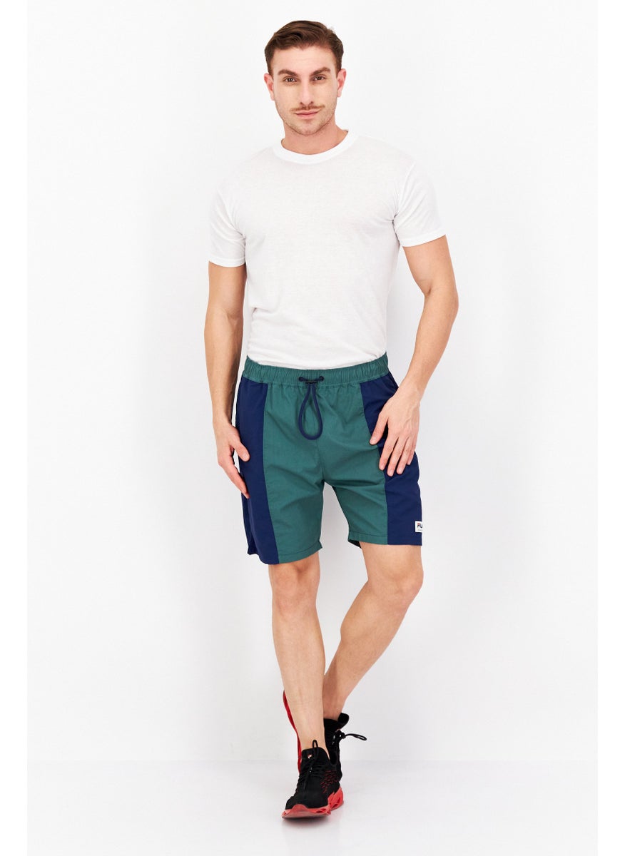 FILA Men Sportswear Fit Drawstring Two Tone Outdoor Short, Green  - Image 2