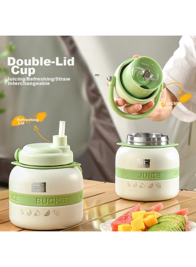 Liven Portable Juicer Cup With 0 Plastic Inner Container, 750ml Outdoor Travel Cup, 316 Stainless Steel Small Juicing Bucket, Baby Food Processor Llj-a756 - Image 2