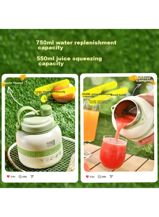 Liven Portable Juicer Cup With 0 Plastic Inner Container, 750ml Outdoor Travel Cup, 316 Stainless Steel Small Juicing Bucket, Baby Food Processor Llj-a756 - Image 4