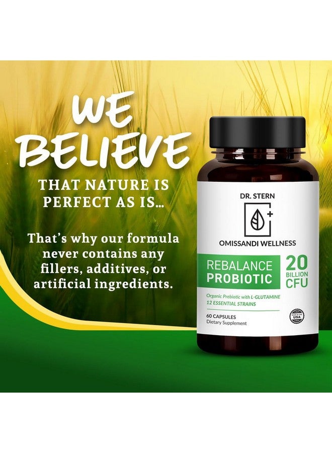 BIO-ESSENTIALS, Rebalance Probiotic Supplement - Dr. Ian Stern Formulated - for Superior Digestion & Immunity - W/ Organic Prebiotic & L-Glutamine - 20 Billion CFU - 60 Capsules - Image 5